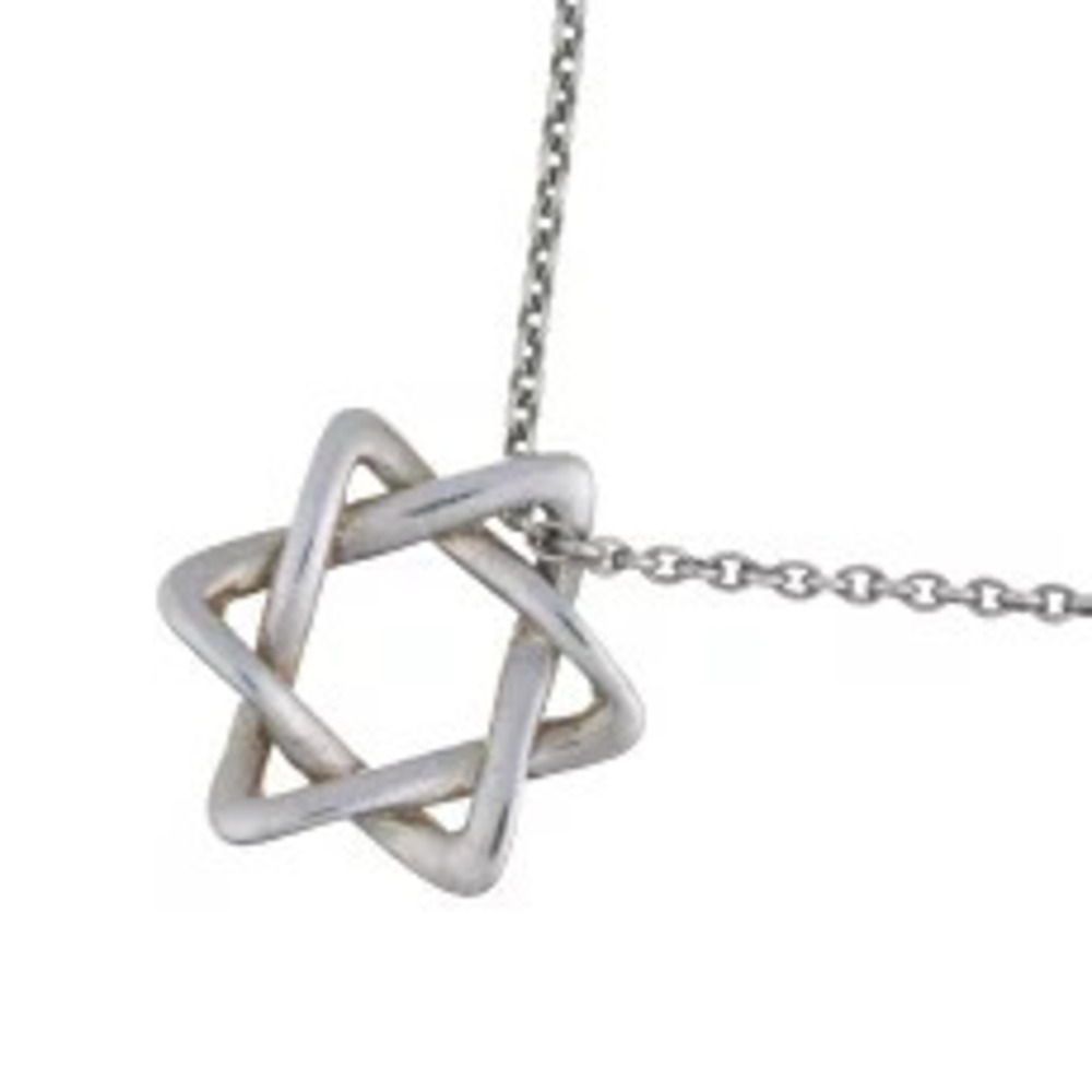 Tiffany Co Star of David Necklace Silver